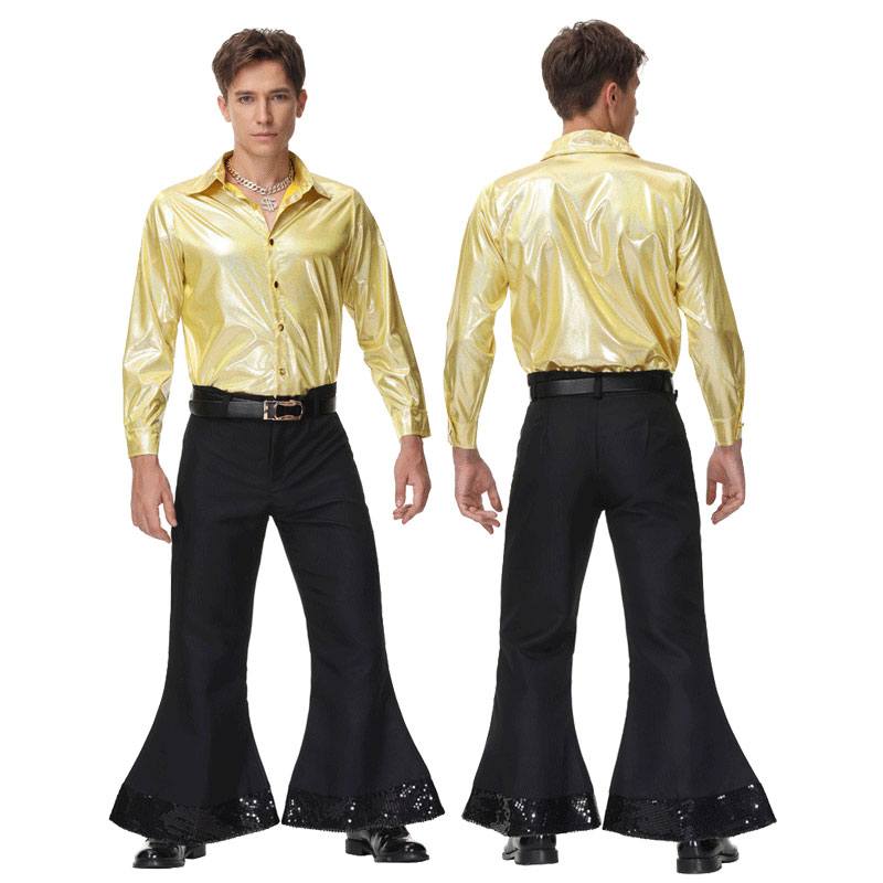 Men'S Fashion 70S - Roupa Masculina Vintage de Performance Estilo