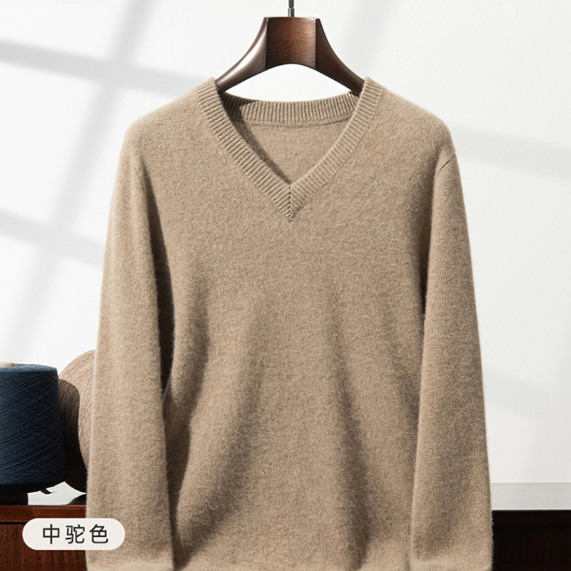 Mens Fashion Jumpers - Suéter Masculino de Cashmere Grosso com