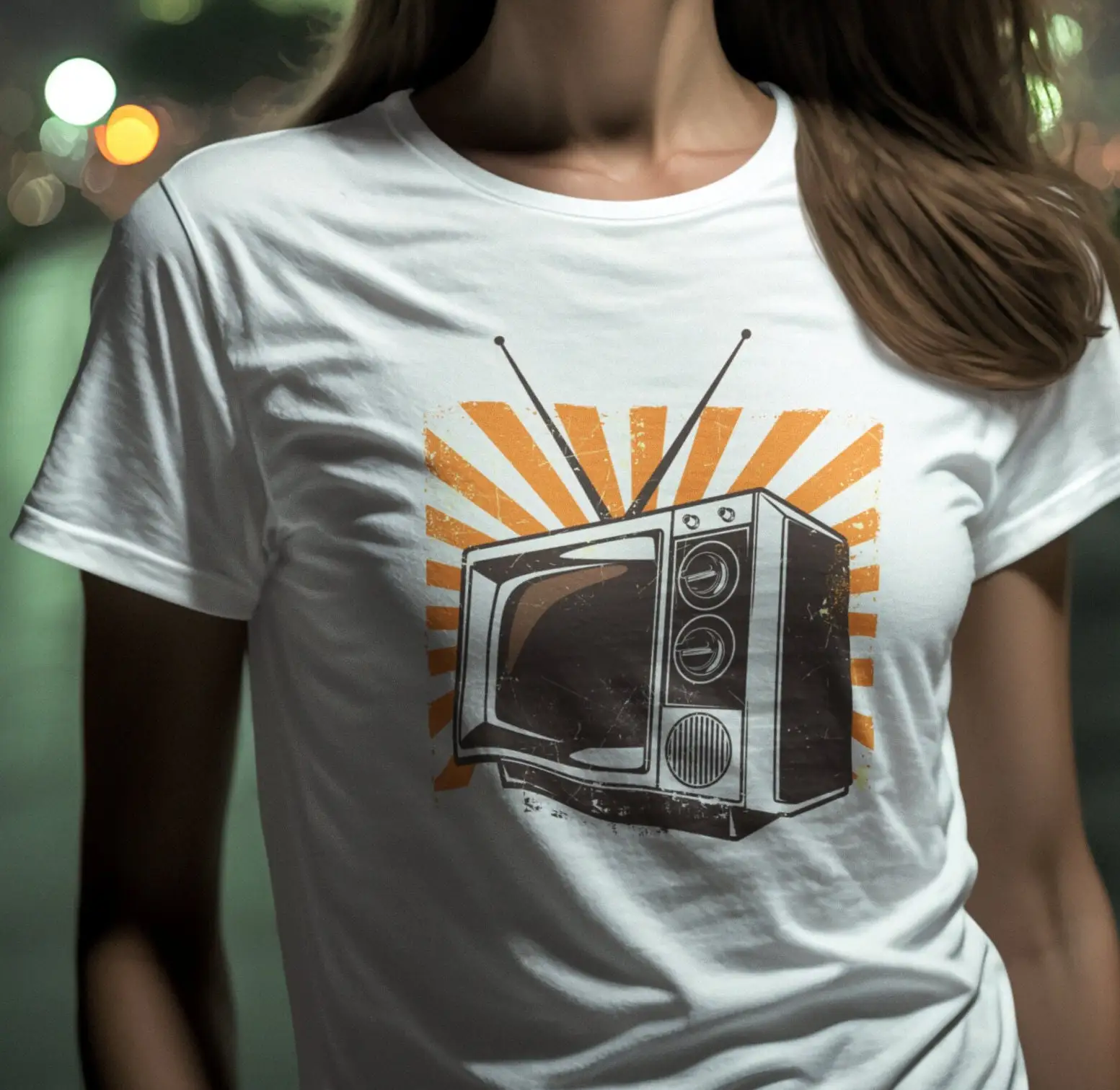 Men'S Fashion 70S - Camiseta entusiasta de tv vintage dos