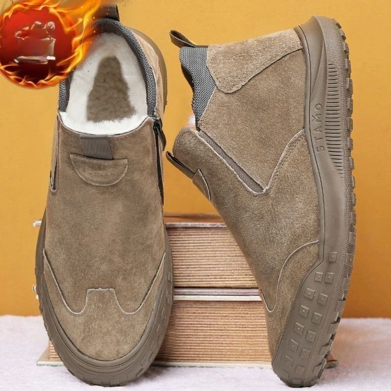 Suede Loafers Men - Sapatos masculinos de inverno, sapatos de