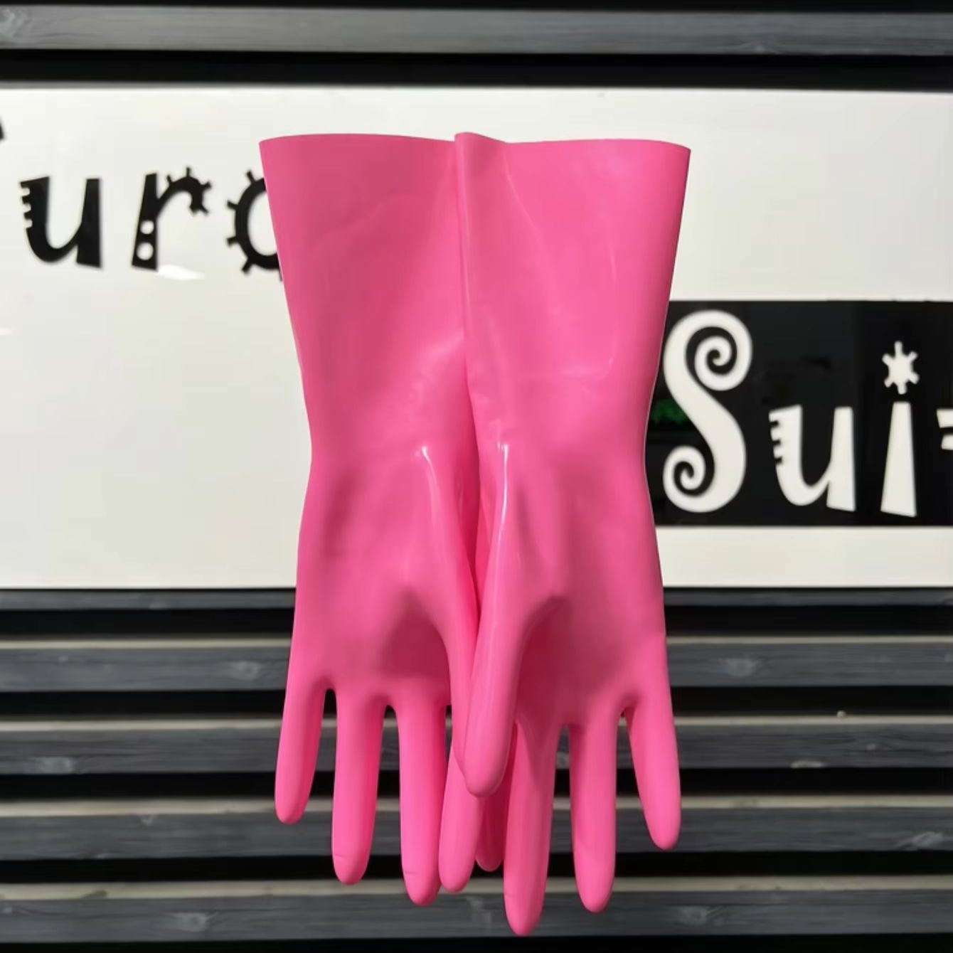 Men'S Fashion Gloves - Luvas de borracha rosa para uso