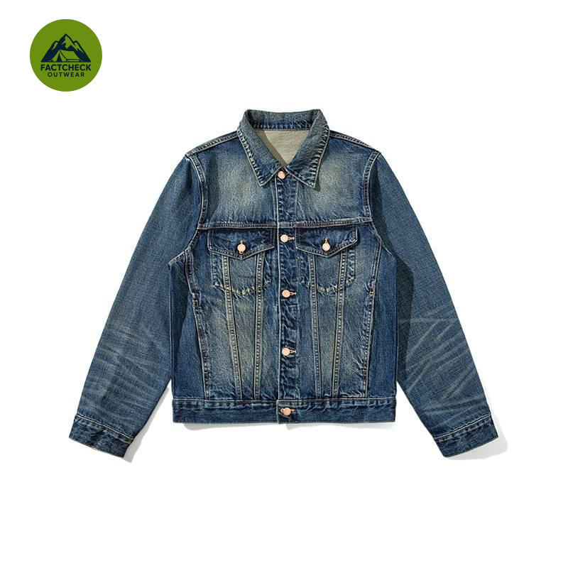 Denim Jacket Vintage - Jaqueta Jeans Masculina de Luxo Tamanho