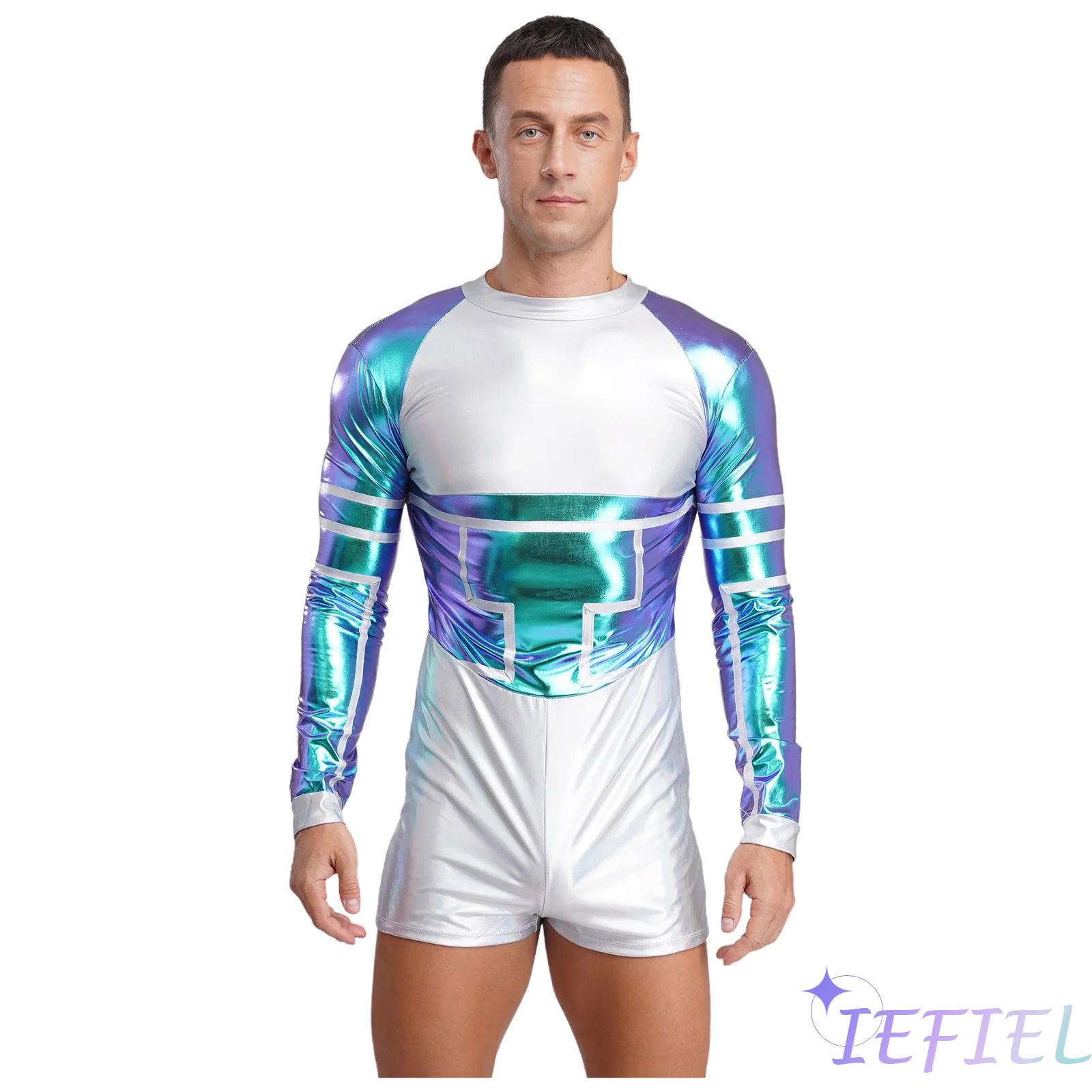Mens Fashion Jumpsuit - Masculino halloween carnaval alienígena astronauta cosplay