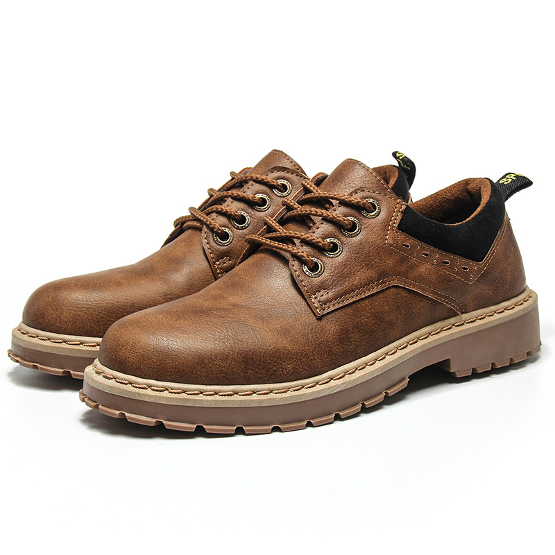 Mens Fashion Zapatos - Sapatos Masculinos de Couro Retrô da