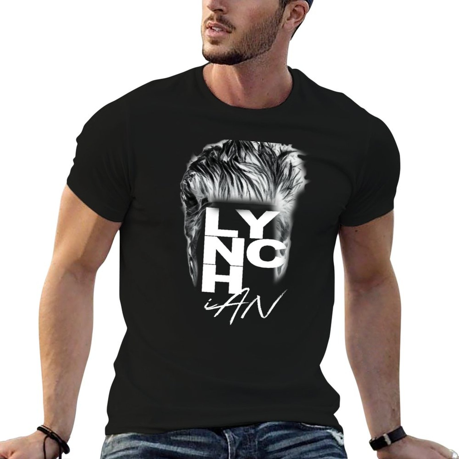 Men'S Fashion Haircuts - Lynch Haircut - Camiseta preta fashion