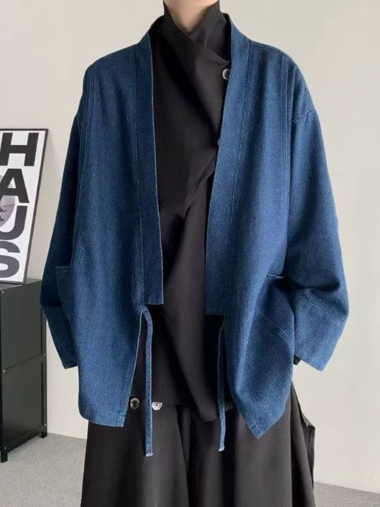 Mens Fashion Jumpers - Vintage estilo japonês denim casaco das
