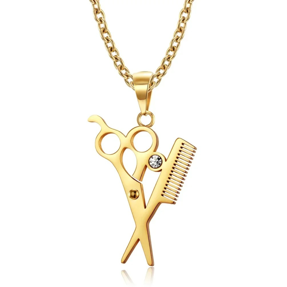 Men'S Fashion Haircuts - Colares com Pingentes de Tesoura e