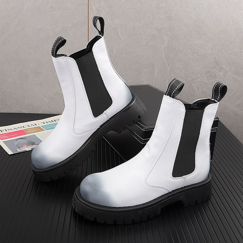 Men'S Fashion Brand - Botas de Couro Genuíno de Luxo