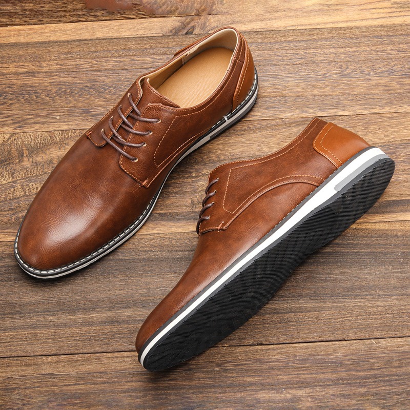 Mens Fashion Zapatos - Sapatos casuais masculinos de couro moda