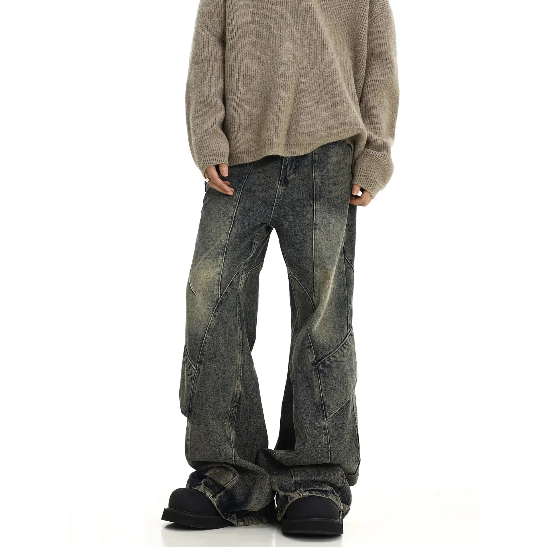 Men'S Fashion Jeans 2025 - Calça jeans masculina, calça flare até