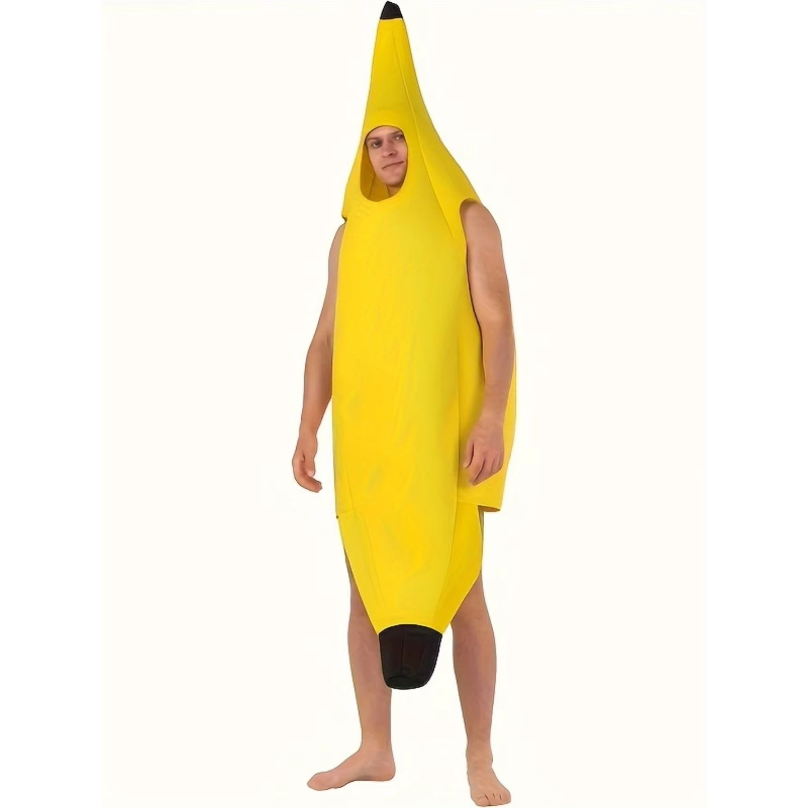 Mens Fashion Jumpsuit - Fantasia de Banana Leve, Roupa de
