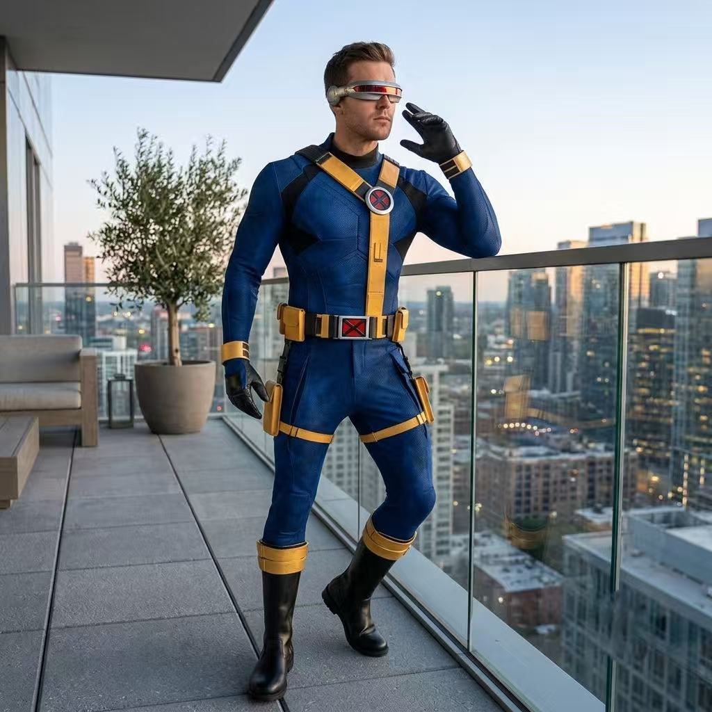 Mens Fashion Jumpsuit - Fantasia de Cosplay Scott Summers para