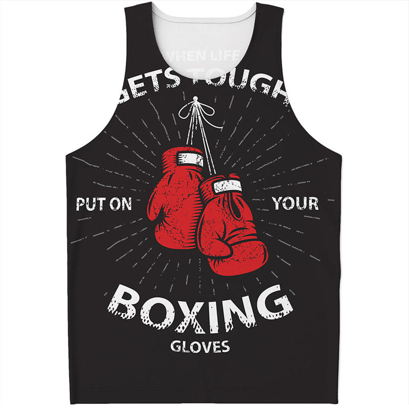 Men'S Fashion Gloves - Luvas de Boxe masculinas 3D Impresso