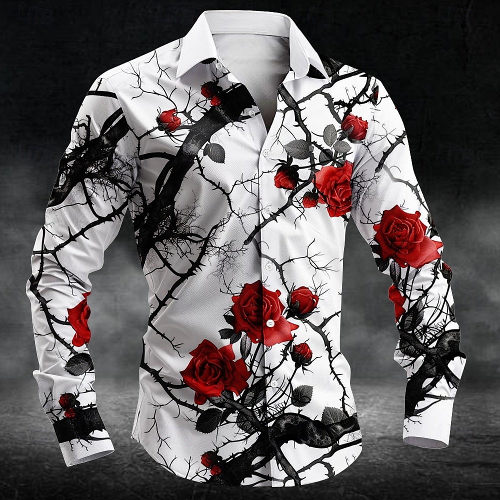 Men'S Spring Fashion - Camisa Masculina de Manga Longa com