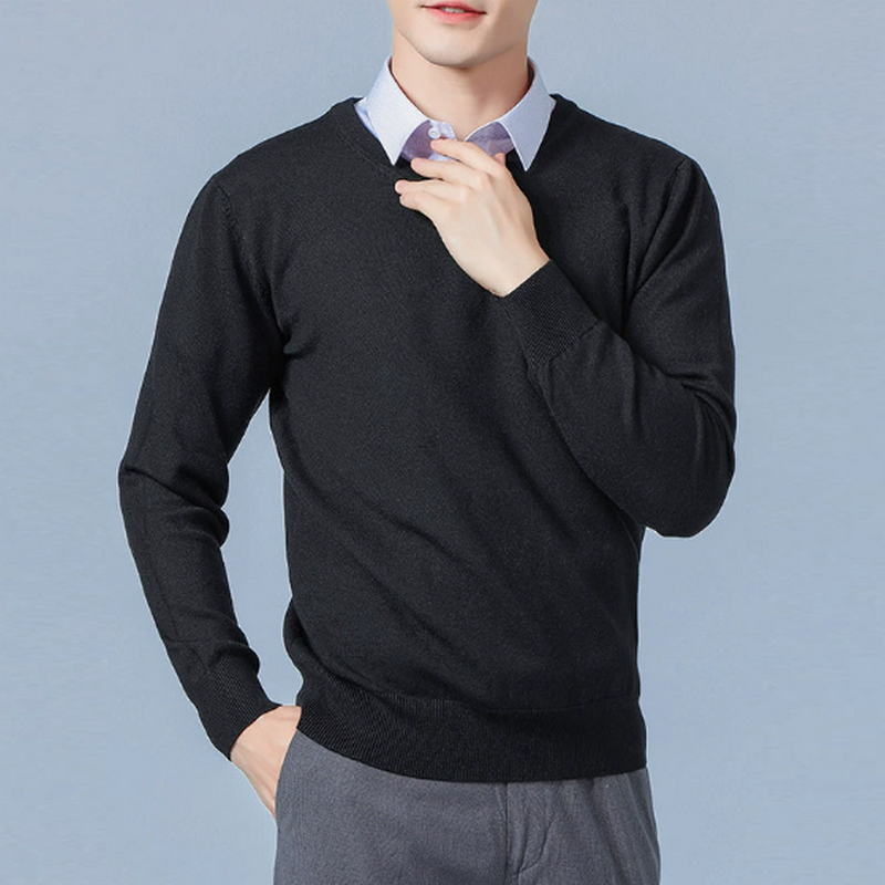Camisola de caxemira macia rou - Mens Fashion Jumpers avaliação e preço