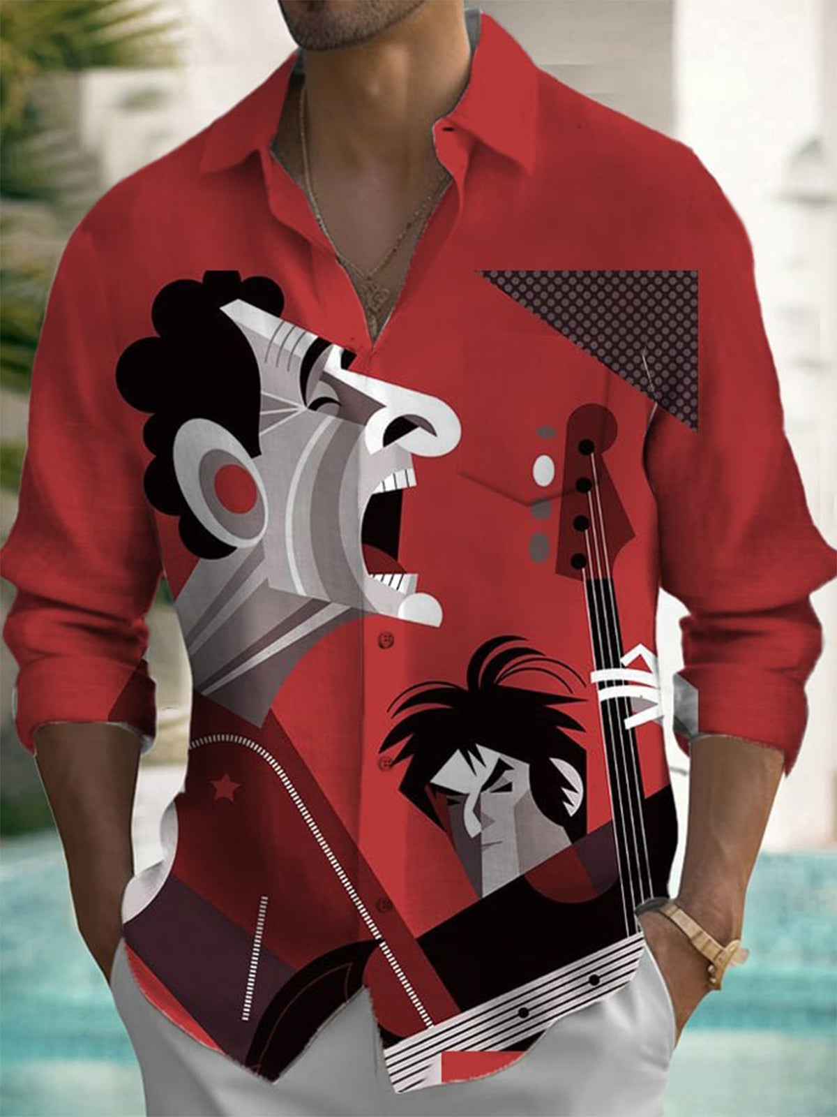 Camisa Casual Masculina com Bo - Men'S Spring Fashion avaliação e preço