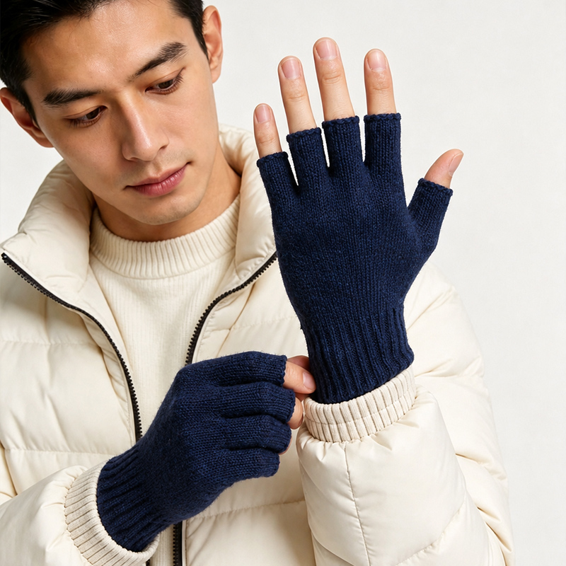 Luvas de Tricô Sem Dedos para  - Men'S Fashion Gloves avaliação e preço