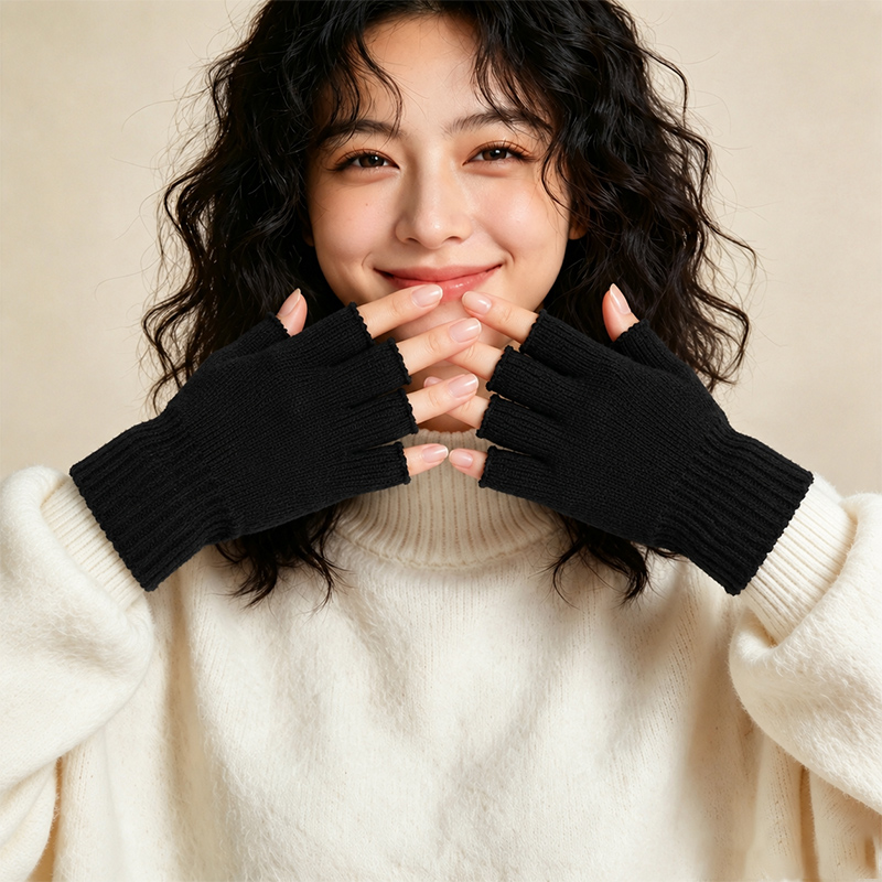 Luvas de Tricô Sem Dedos para  - Men'S Fashion Gloves avaliação e preço