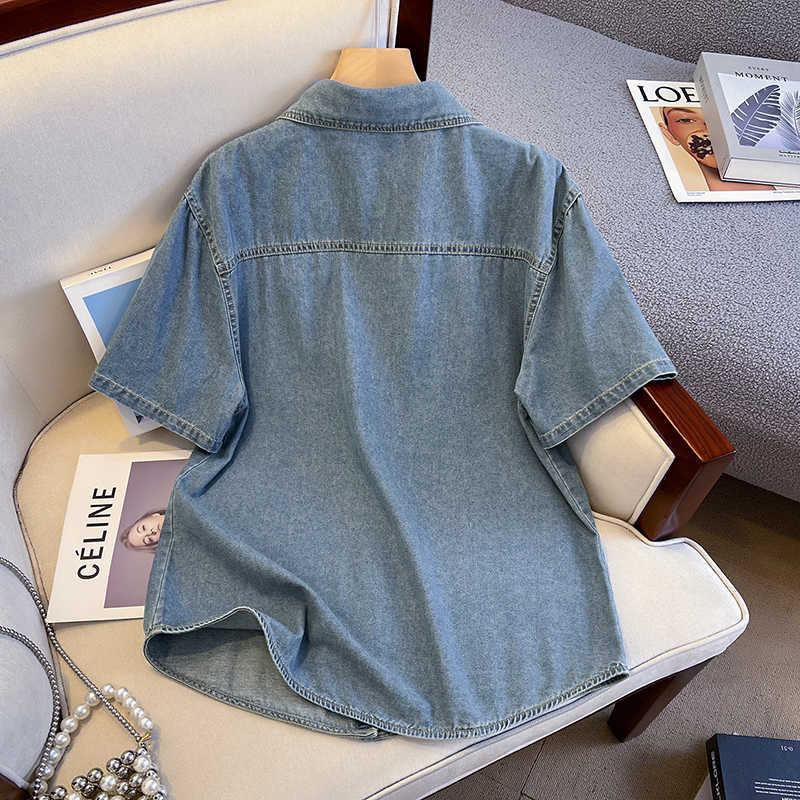 Camisa jeans retrô para mulher - Denim Jacket Vintage avaliação e preço