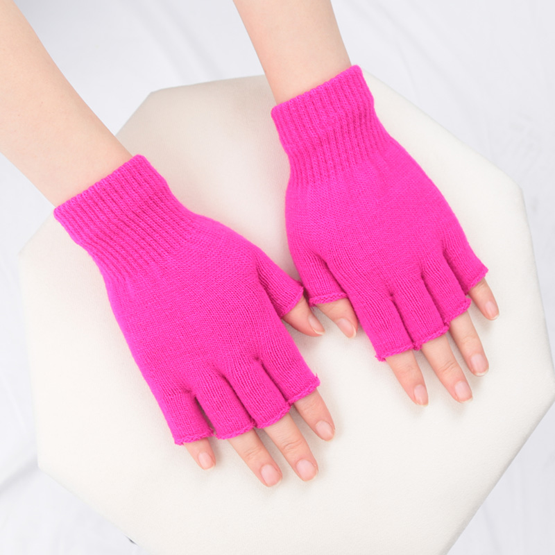 Unissex preto meio dedo luvas  - Men'S Fashion Gloves avaliação e preço