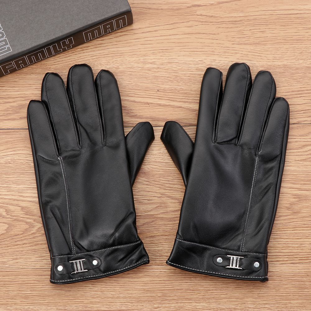 Luvas de couro térmico de lã m - Men'S Fashion Gloves avaliação e preço