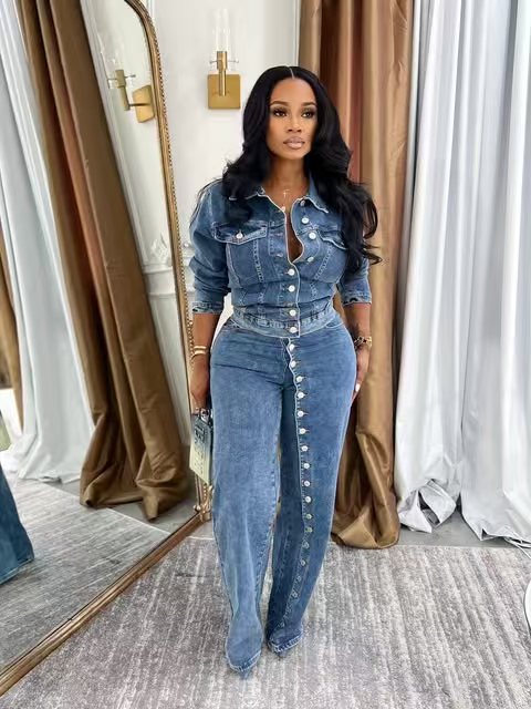 Conjunto Feminino de Jeans 2 P - Denim Jacket Vintage avaliação e preço