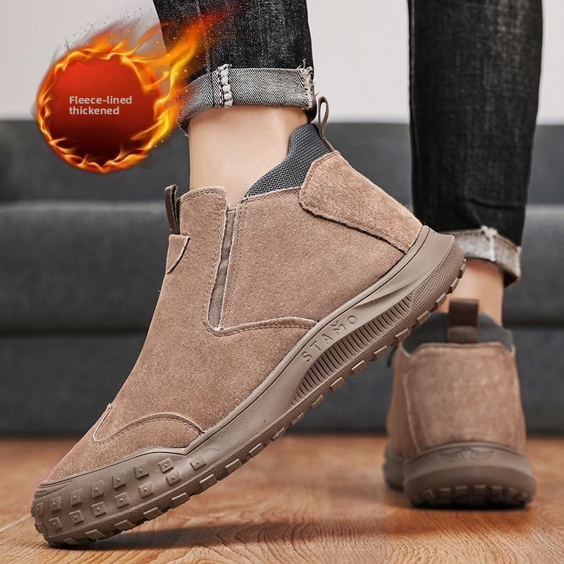 Sapatos masculinos de inverno, - Suede Loafers Men avaliação e preço