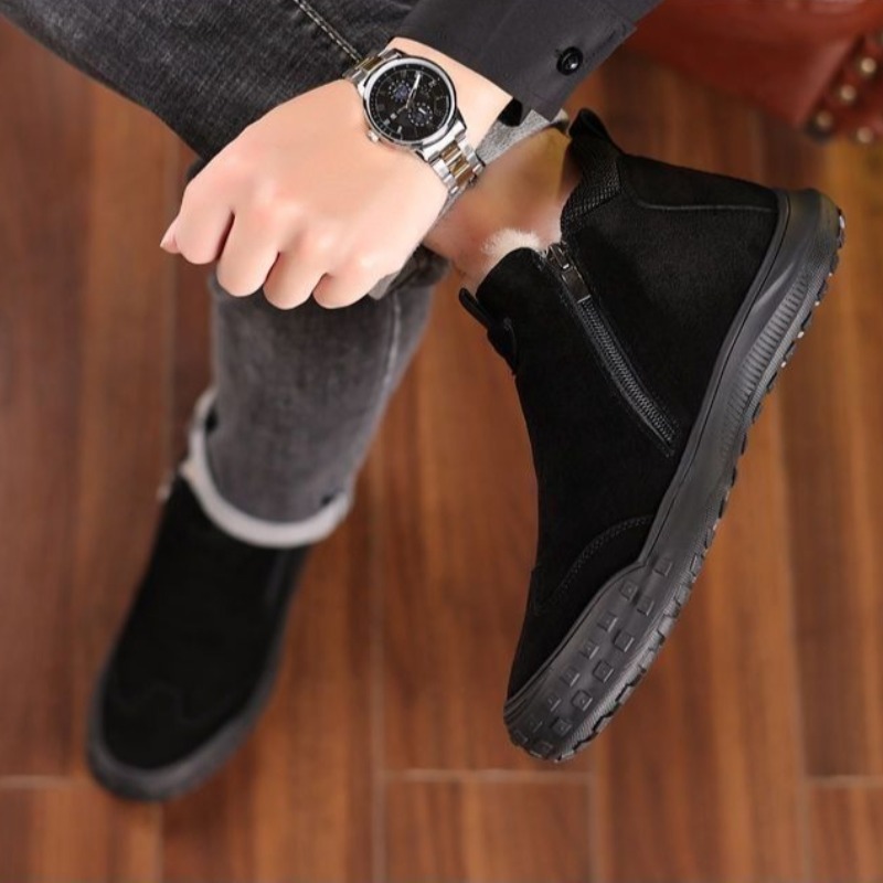 Sapatos masculinos de inverno, - Suede Loafers Men avaliação e preço