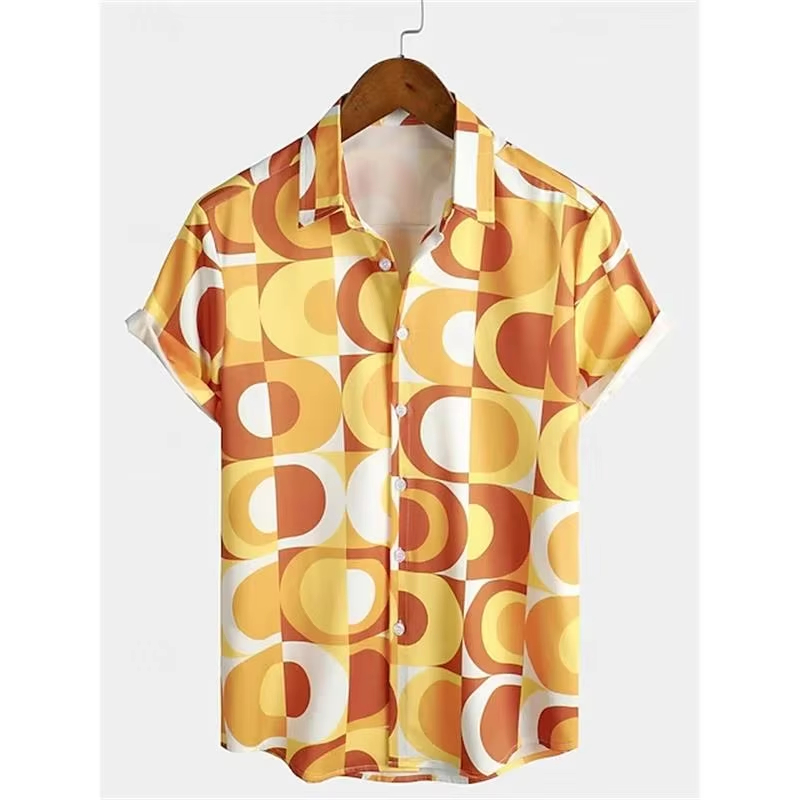 Camisa masculina retrô clássic - Men'S Fashion 70S avaliação e preço