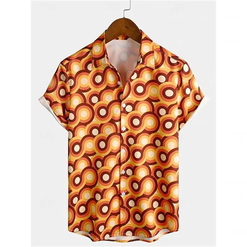 Camisa masculina retrô clássic - Men'S Fashion 70S avaliação e preço