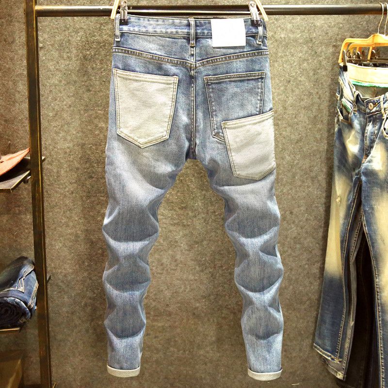 Moda 2025 marca adesivo bonito - Men'S Fashion Jeans 2025 avaliação e preço