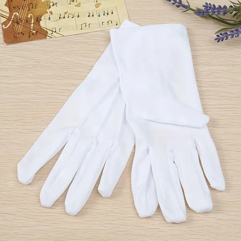 1/2 Pares de Luvas Brancas de  - Men'S Fashion Gloves avaliação e preço