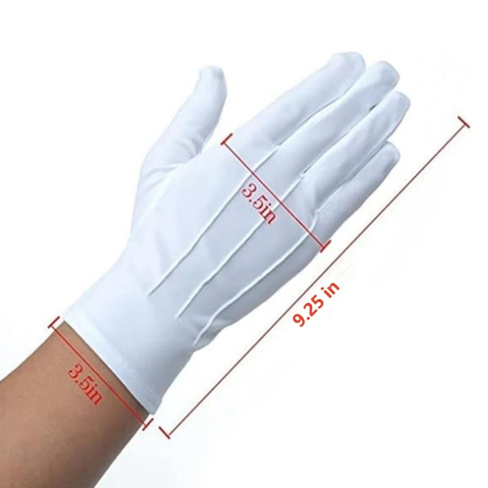 1/2 Pares de Luvas Brancas de  - Men'S Fashion Gloves avaliação e preço