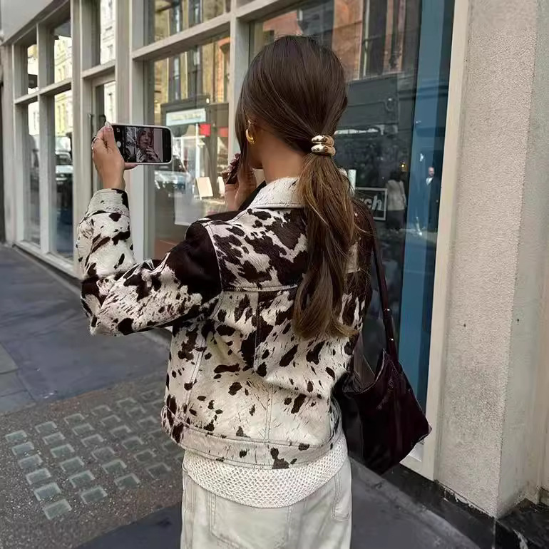 Jaqueta Feminina Estampada com - Denim Jacket Vintage avaliação e preço