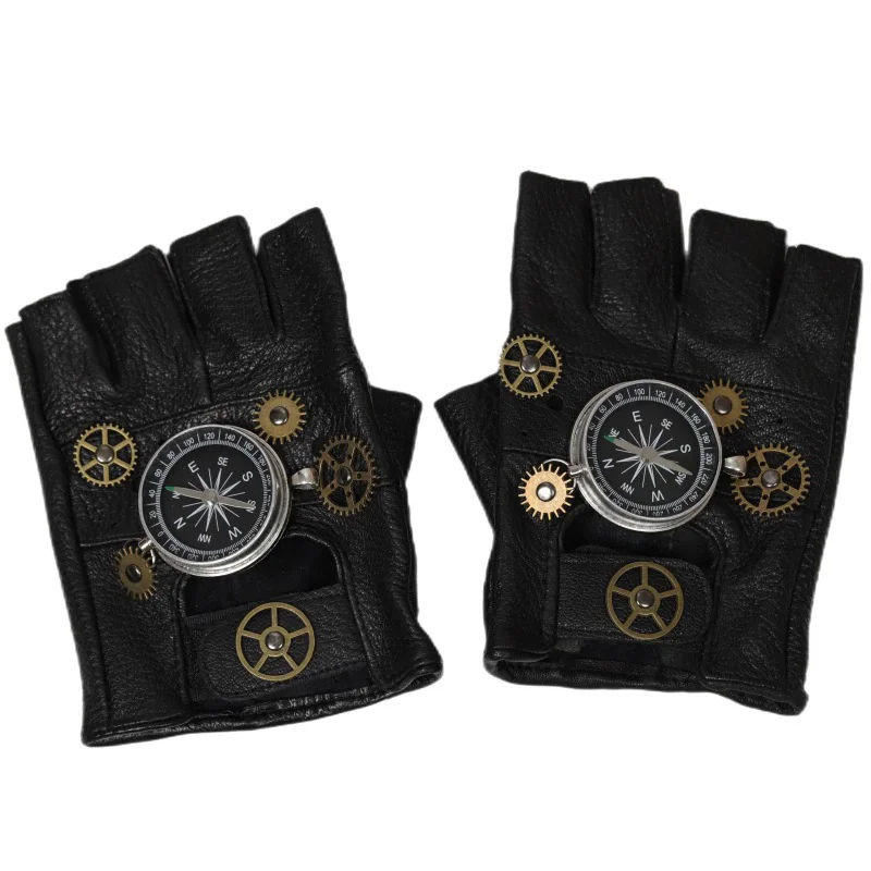 Steampunk couro do plutônio se - Men'S Fashion Gloves avaliação e preço