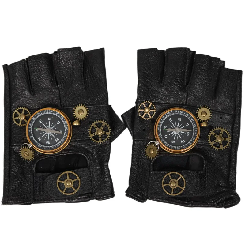 Steampunk couro do plutônio se - Men'S Fashion Gloves avaliação e preço