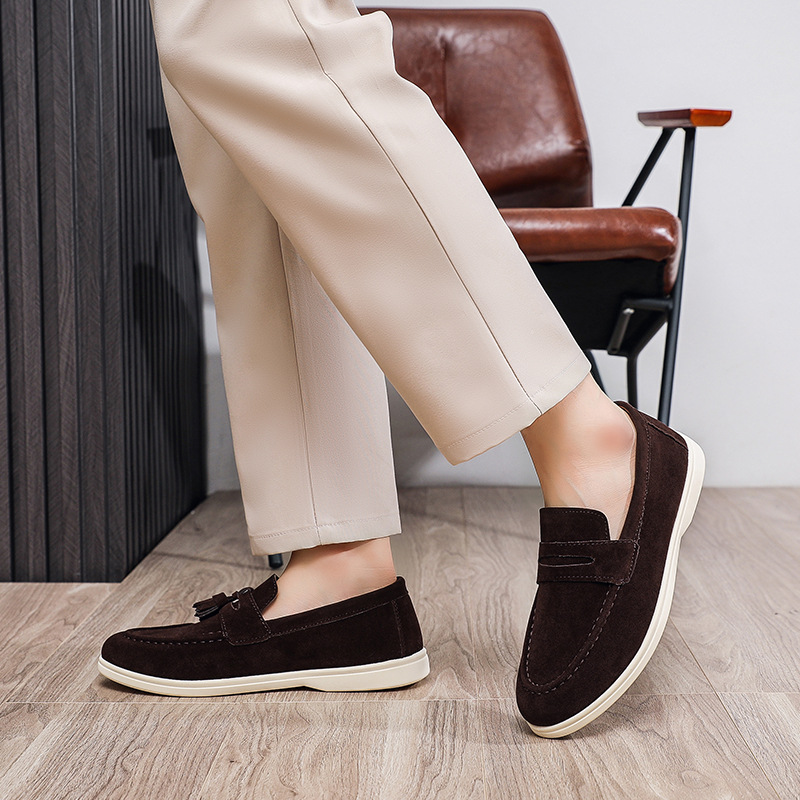 Sapatos masculinos confortávei - Suede Loafers Men avaliação e preço