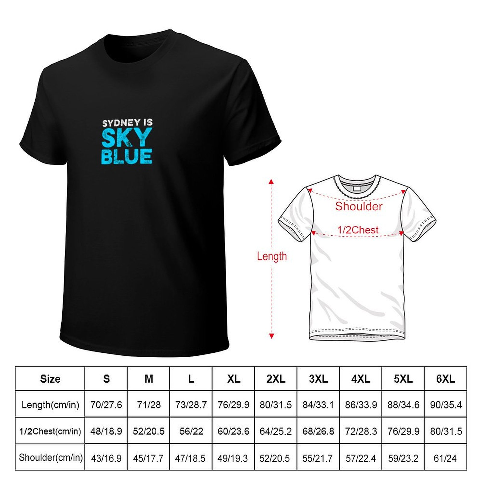 Camiseta azul céu de Sydney, c - Men'S Fashion Sydney avaliação e preço