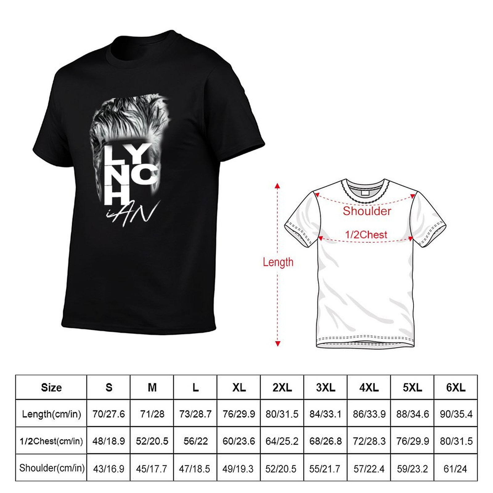 Lynch Haircut - Camiseta preta - Men'S Fashion Haircuts avaliação e preço