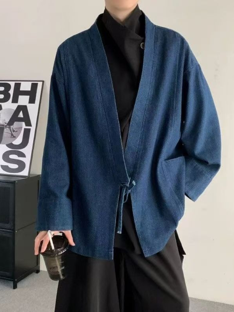 Vintage estilo japonês denim c - Mens Fashion Jumpers avaliação e preço