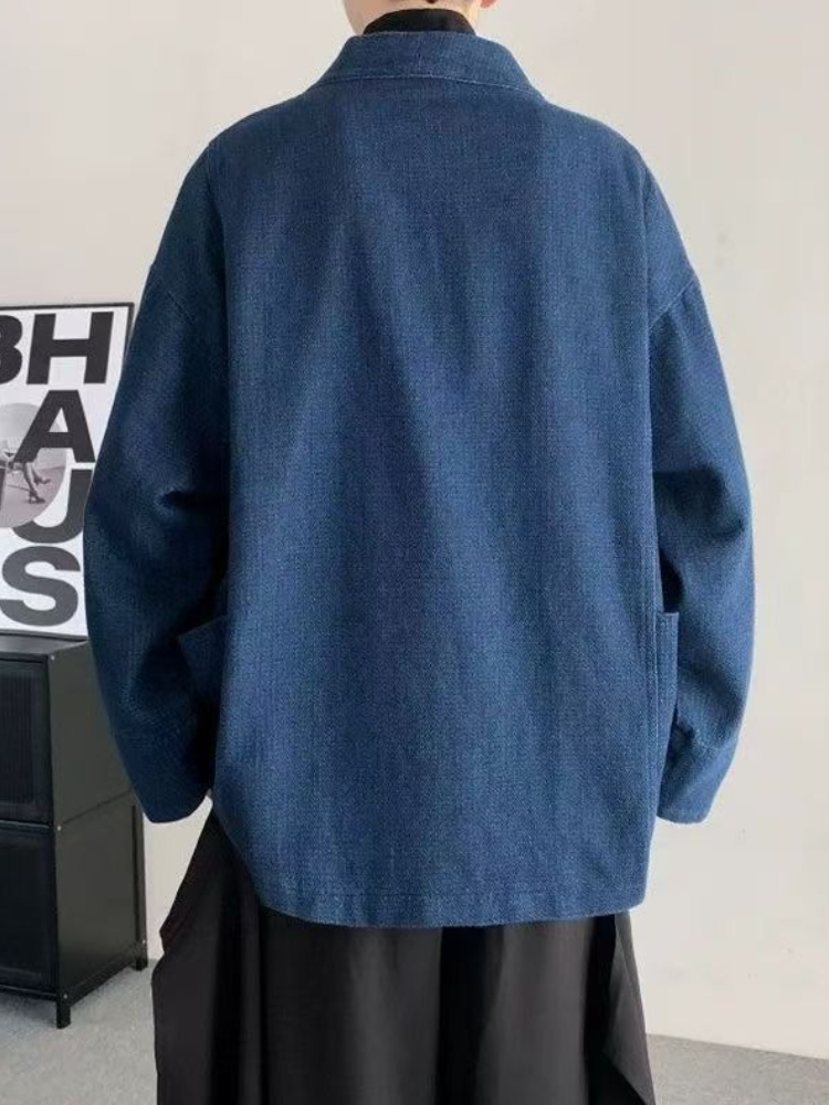 Vintage estilo japonês denim c - Mens Fashion Jumpers avaliação e preço