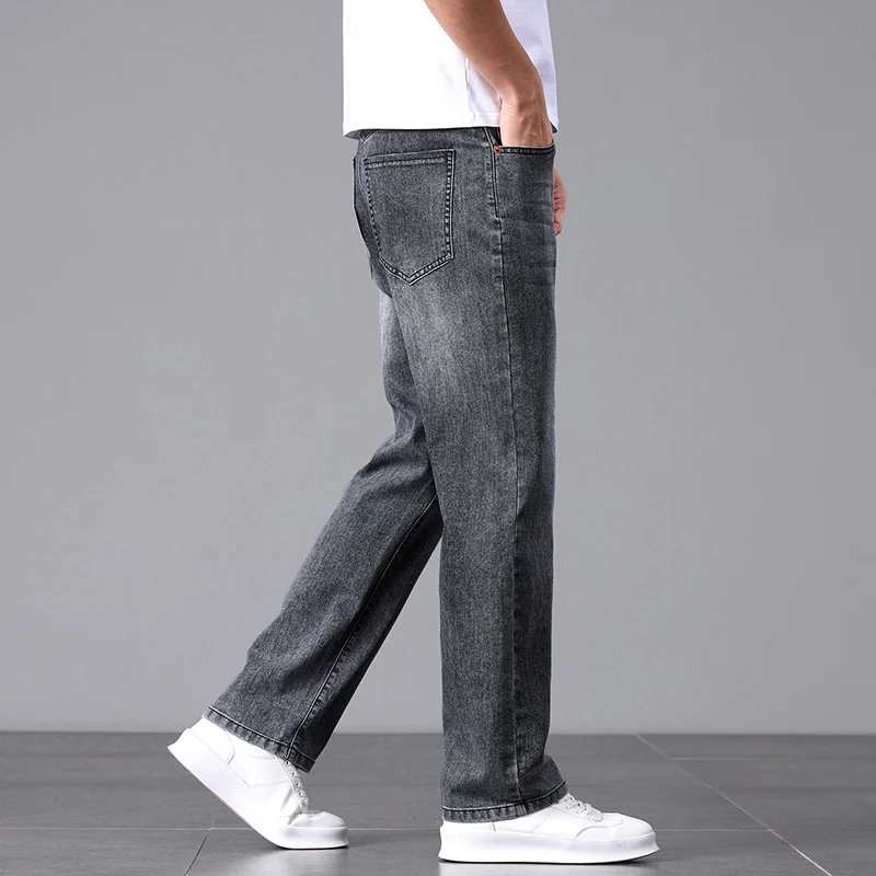 Calça jeans elástica de algodã - Men'S Fashion Jeans 2025 avaliação e preço