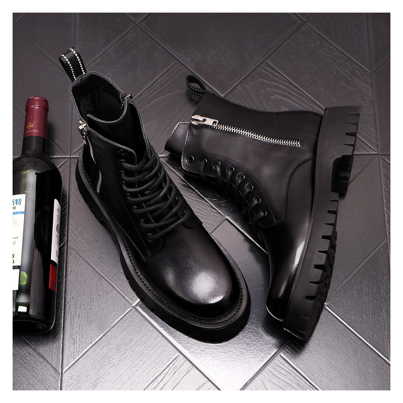 Botas de Couro Genuíno de Luxo - Men'S Fashion Brand avaliação e preço
