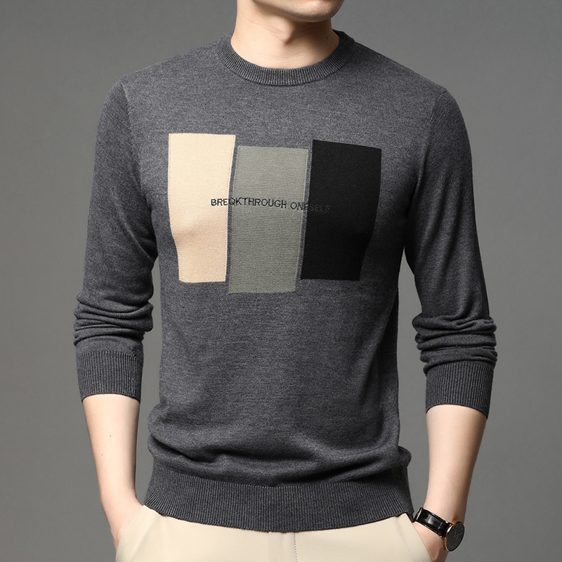 Suéter masculino de malha jacq - Mens Fashion Jumpers avaliação e preço