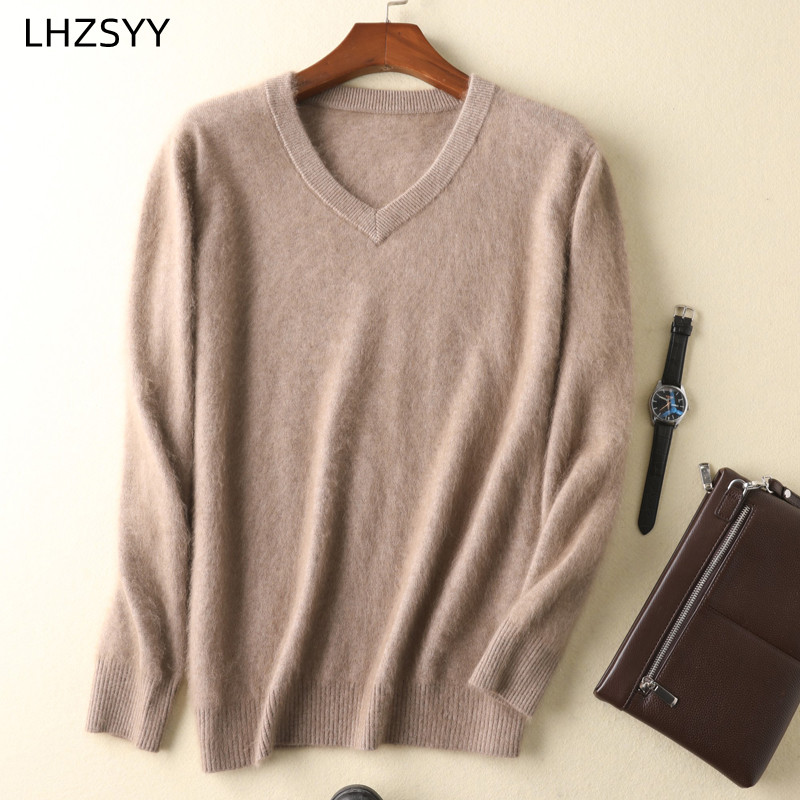 Lhzsyy masculino 100% vison ca - Mens Fashion Jumpers avaliação e preço