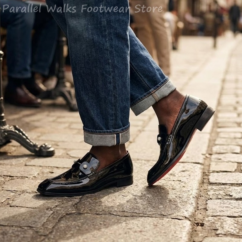Sapatos masculinos pretos de c - Suede Loafers Men avaliação e preço