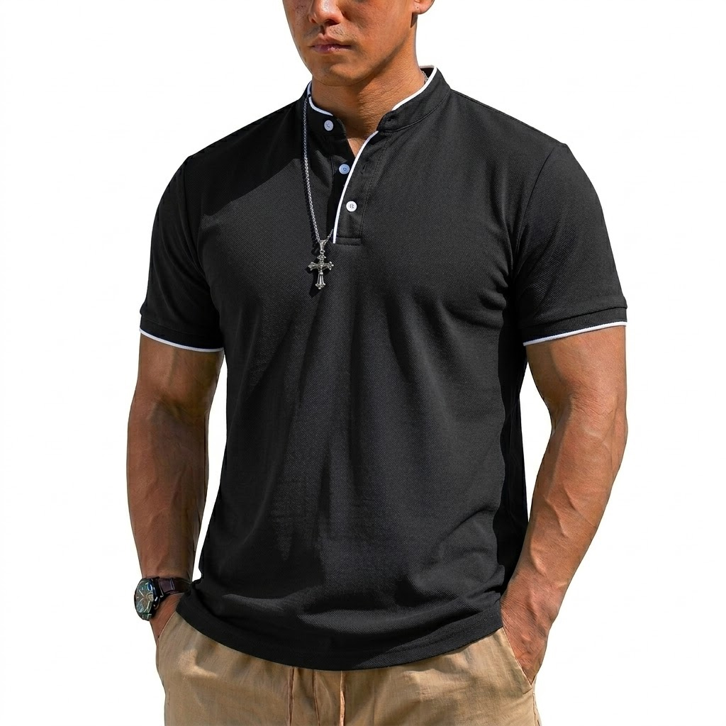 Camisa Henley de Manga Curta p - Mens Fashion Modern avaliação e preço