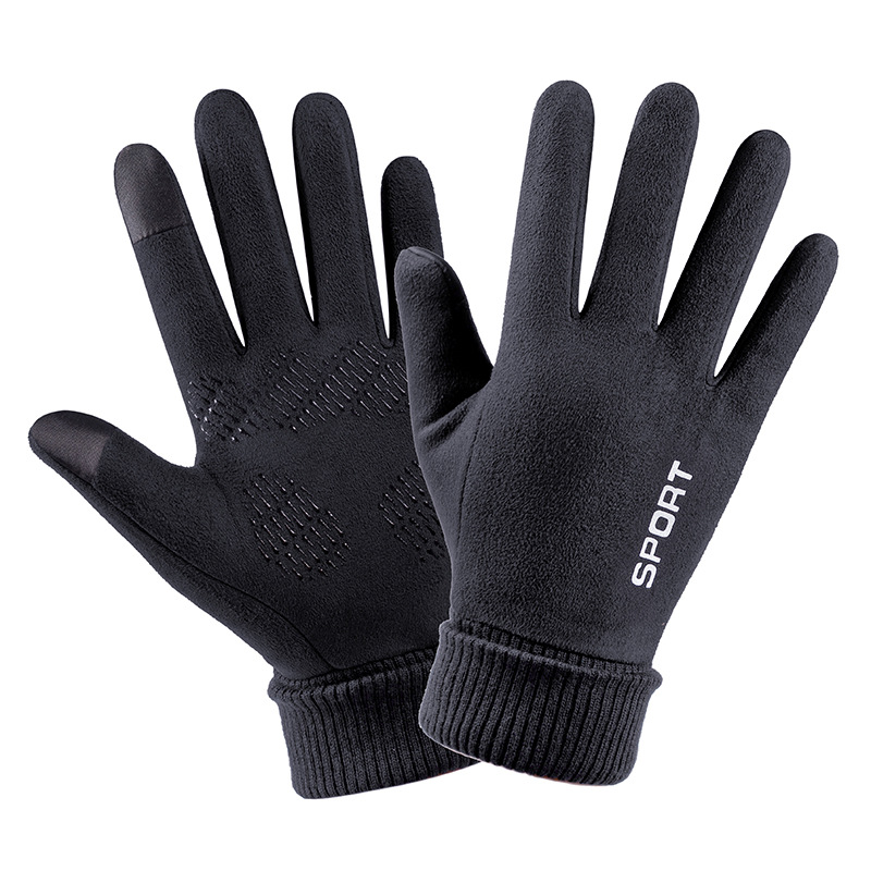 Homem inverno camurça couro de - Men'S Fashion Gloves avaliação e preço