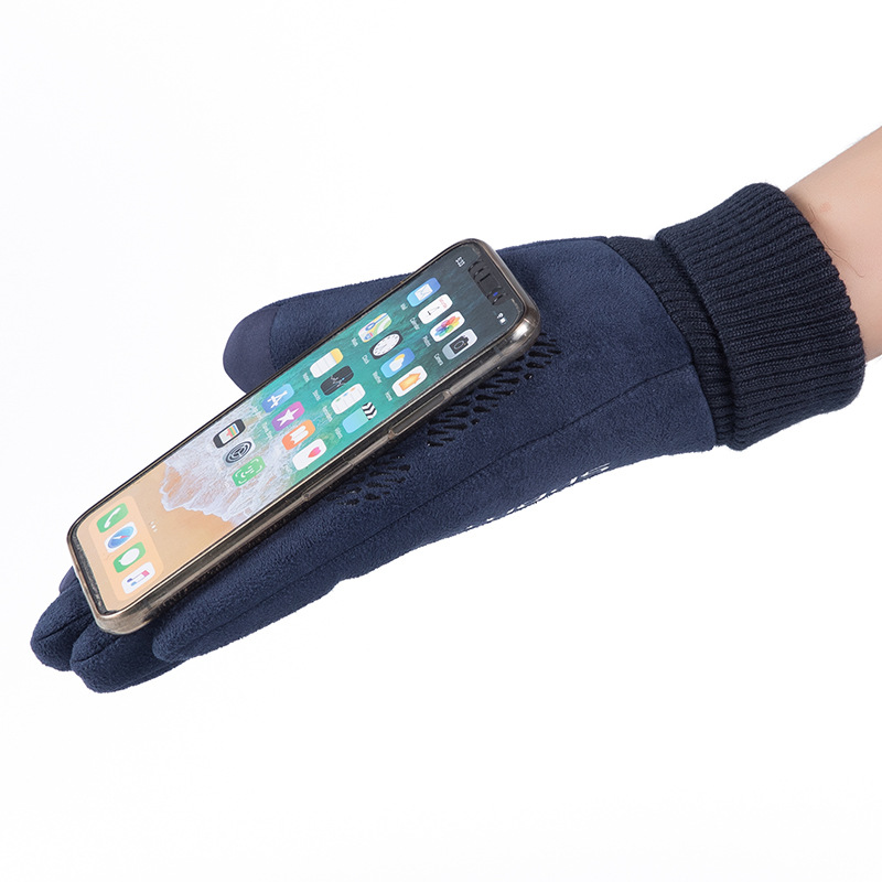 Homem inverno camurça couro de - Men'S Fashion Gloves avaliação e preço