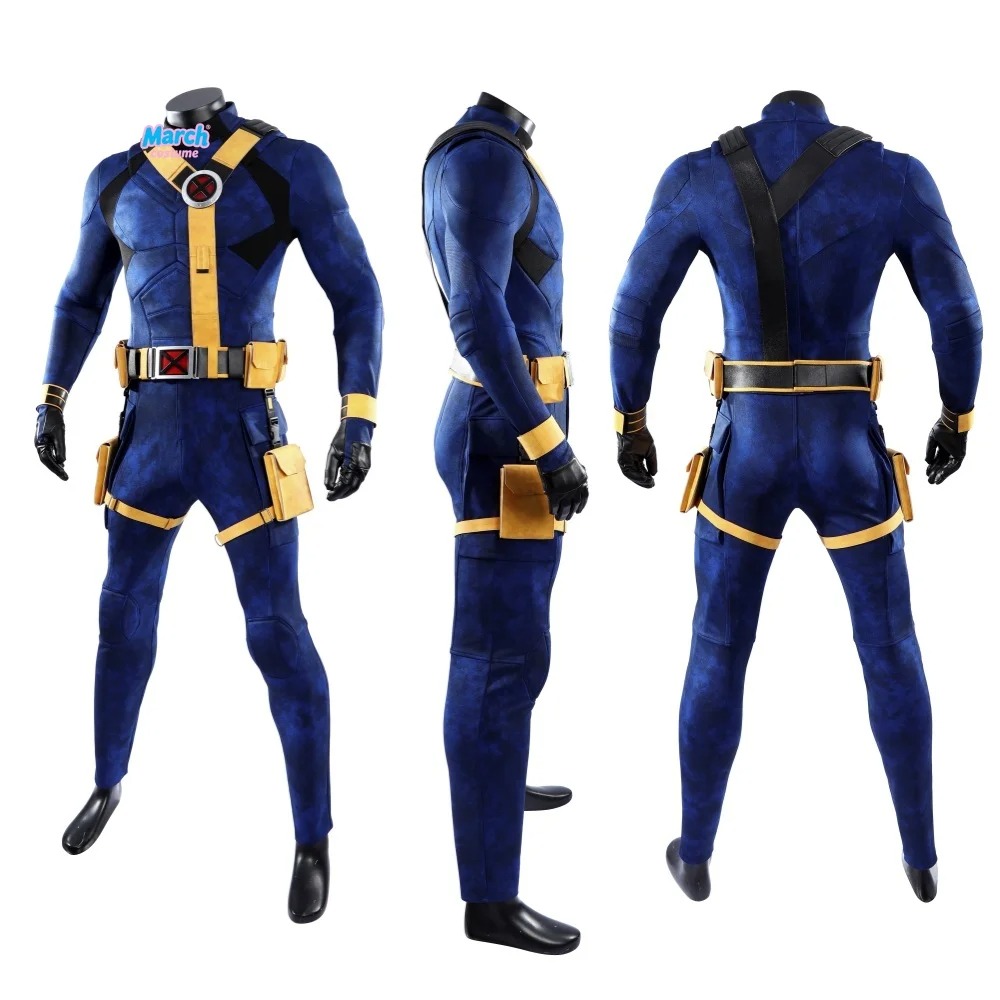 Fantasia de Cosplay Scott Summ - Mens Fashion Jumpsuit avaliação e preço